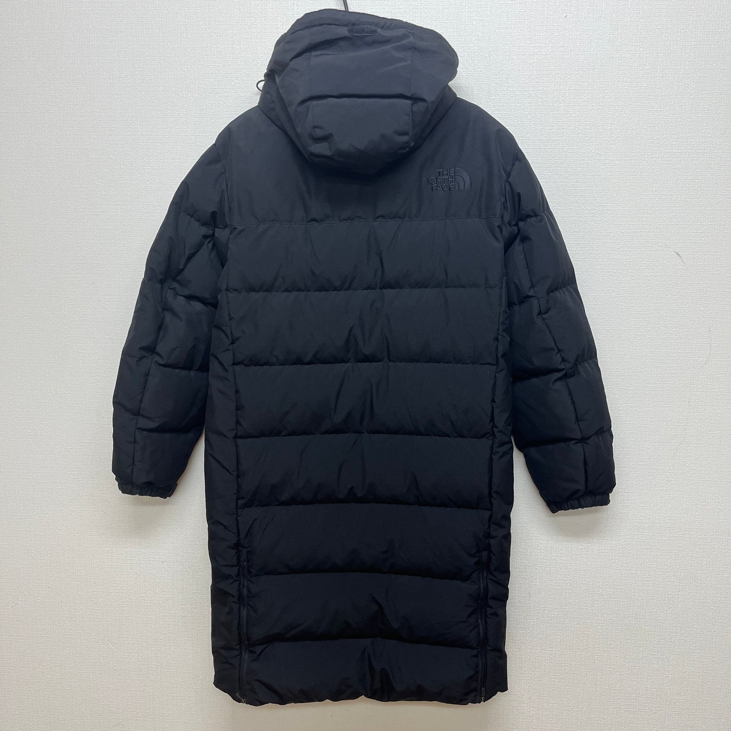 THE NORTH FACE ザ・ノース・フェイス White Label GORE WINDSTOPPER ロングダウンベンチコート メンズ S ブラック フード着脱可 #55