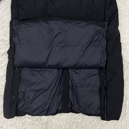THE NORTH FACE ザ・ノース・フェイス White Label GORE WINDSTOPPER ロングダウンベンチコート メンズ S ブラック フード着脱可 #55