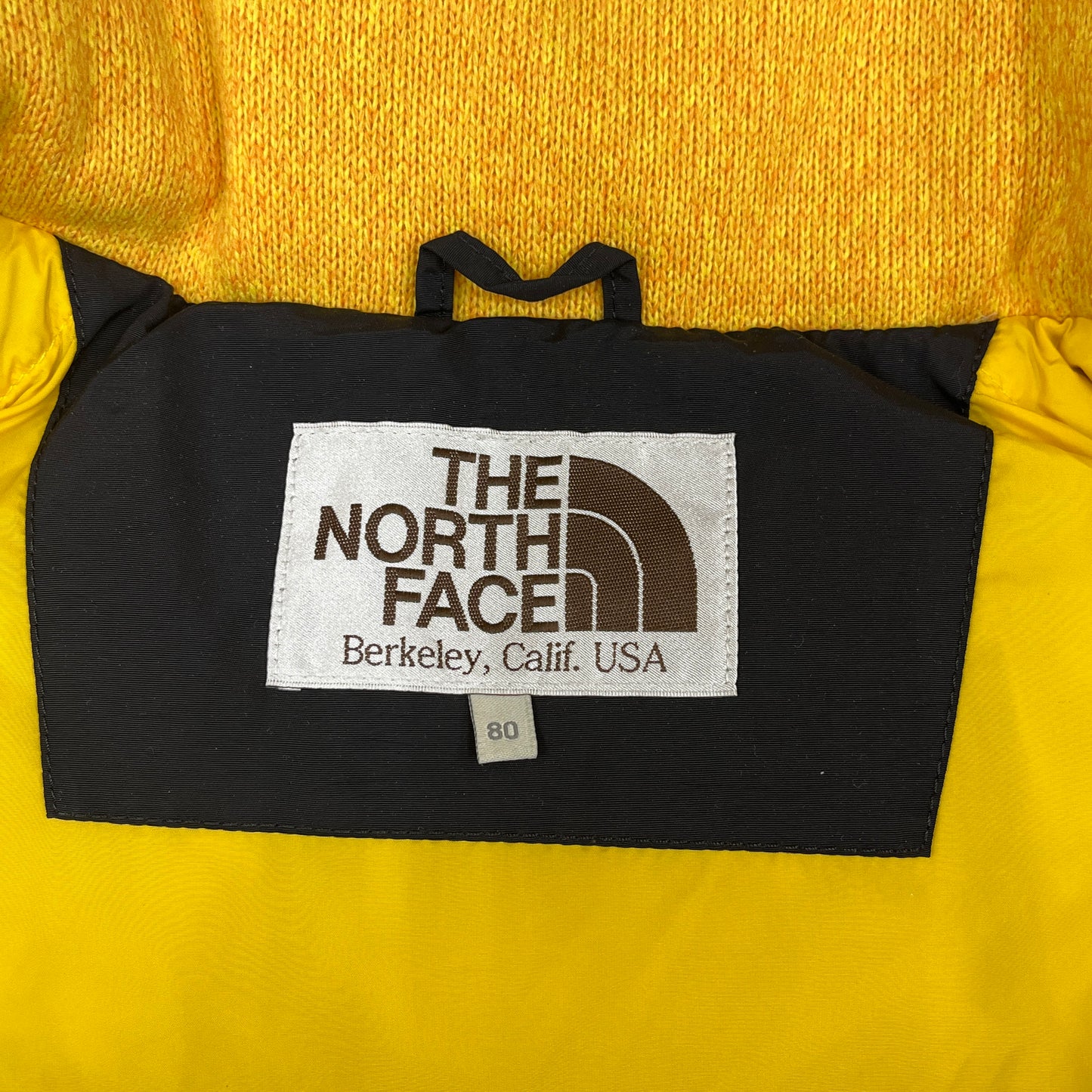 THE NORTH FACE ノースフェイス スプシ ダウンベスト 700フィル ニット切替 イエロー レディース Sサイズ（80）#56