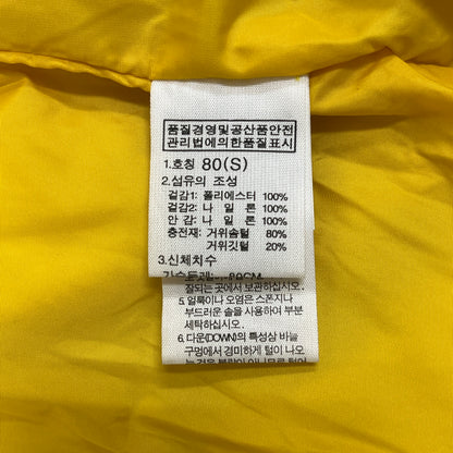 THE NORTH FACE ノースフェイス スプシ ダウンベスト 700フィル ニット切替 イエロー レディース Sサイズ（80）#56
