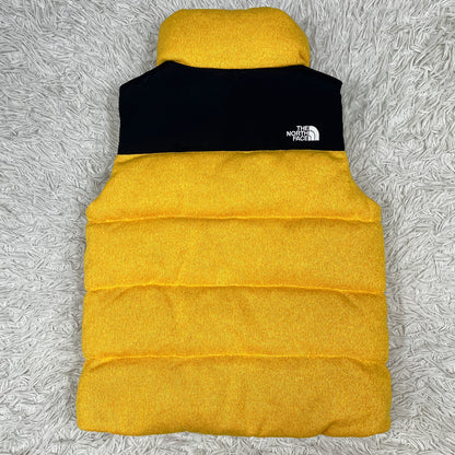 THE NORTH FACE ノースフェイス スプシ ダウンベスト 700フィル ニット切替 イエロー レディース Sサイズ（80）#56