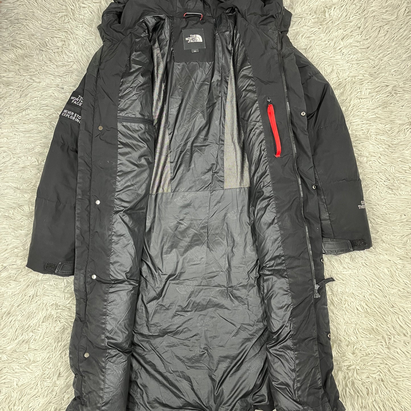 THE NORTH FACE ノースフェイス ロングダウンコート GORE THERMIUM ブラック レディース XXL フード付き #57