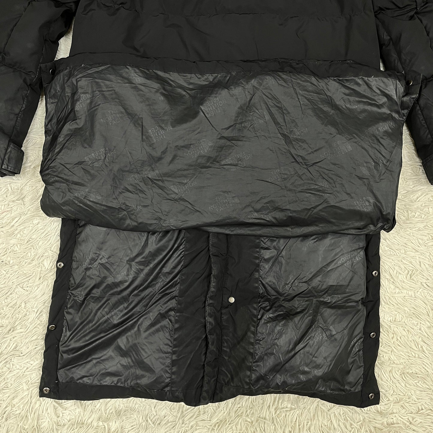 THE NORTH FACE ノースフェイス ロングダウンコート GORE THERMIUM ブラック レディース XXL フード付き #57