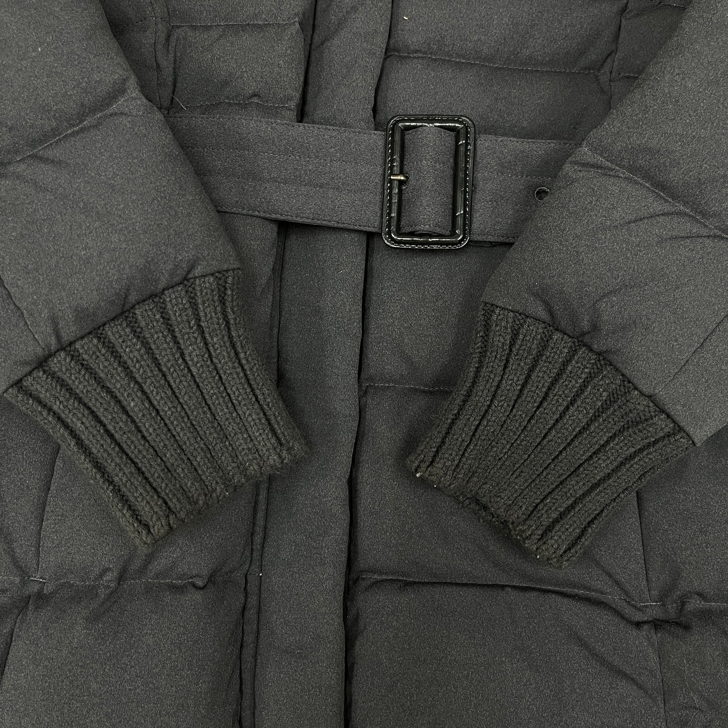 THE NORTH FACE WHITE LABEL ノースフェイス ホワイトレーベル ロングダウンコート リブ付き ベルト付き グレー レディース M（90）#60