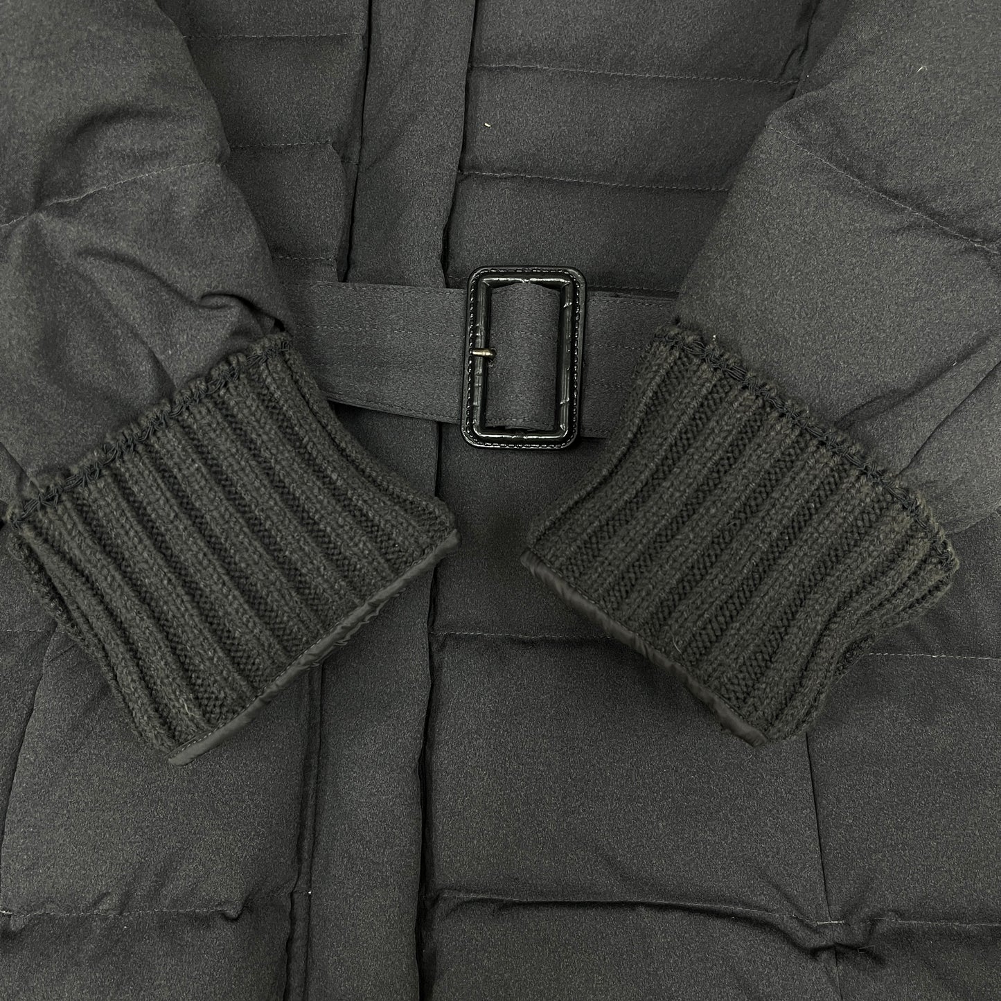 THE NORTH FACE WHITE LABEL ノースフェイス ホワイトレーベル ロングダウンコート リブ付き ベルト付き グレー レディース M（90）#60