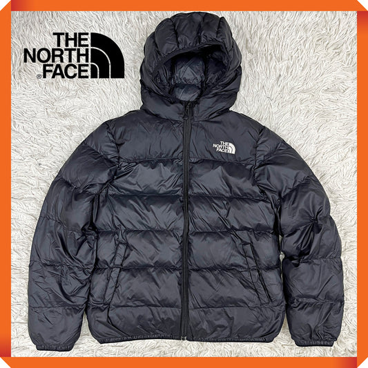 THE NORTH FACE ノースフェイス ダウンジャケット ブラック キッズ160（約レディースS相当） フード付き NJ3NM72S #61