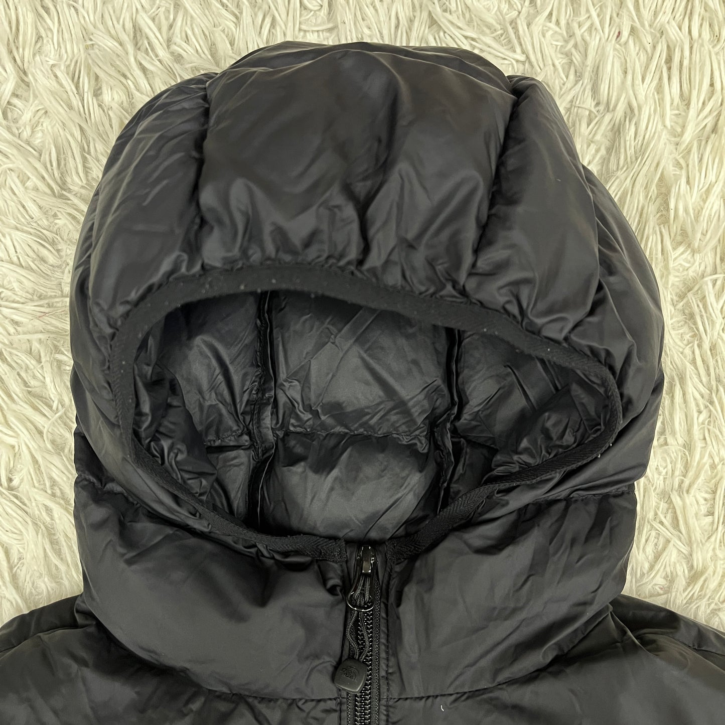 THE NORTH FACE ノースフェイス ダウンジャケット ブラック キッズ160（約レディースS相当） フード付き NJ3NM72S #61