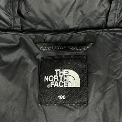 THE NORTH FACE ノースフェイス ダウンジャケット ブラック キッズ160（約レディースS相当） フード付き NJ3NM72S #61