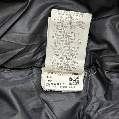 THE NORTH FACE ノースフェイス ダウンジャケット ブラック キッズ160（約レディースS相当） フード付き NJ3NM72S #61