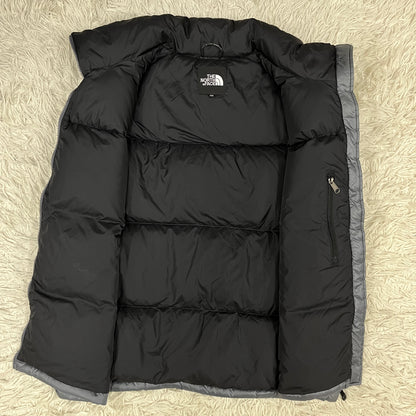 THE NORTH FACE ノースフェイス 700フィル ダウンベスト ブラック×グレー メンズXL（105）#62