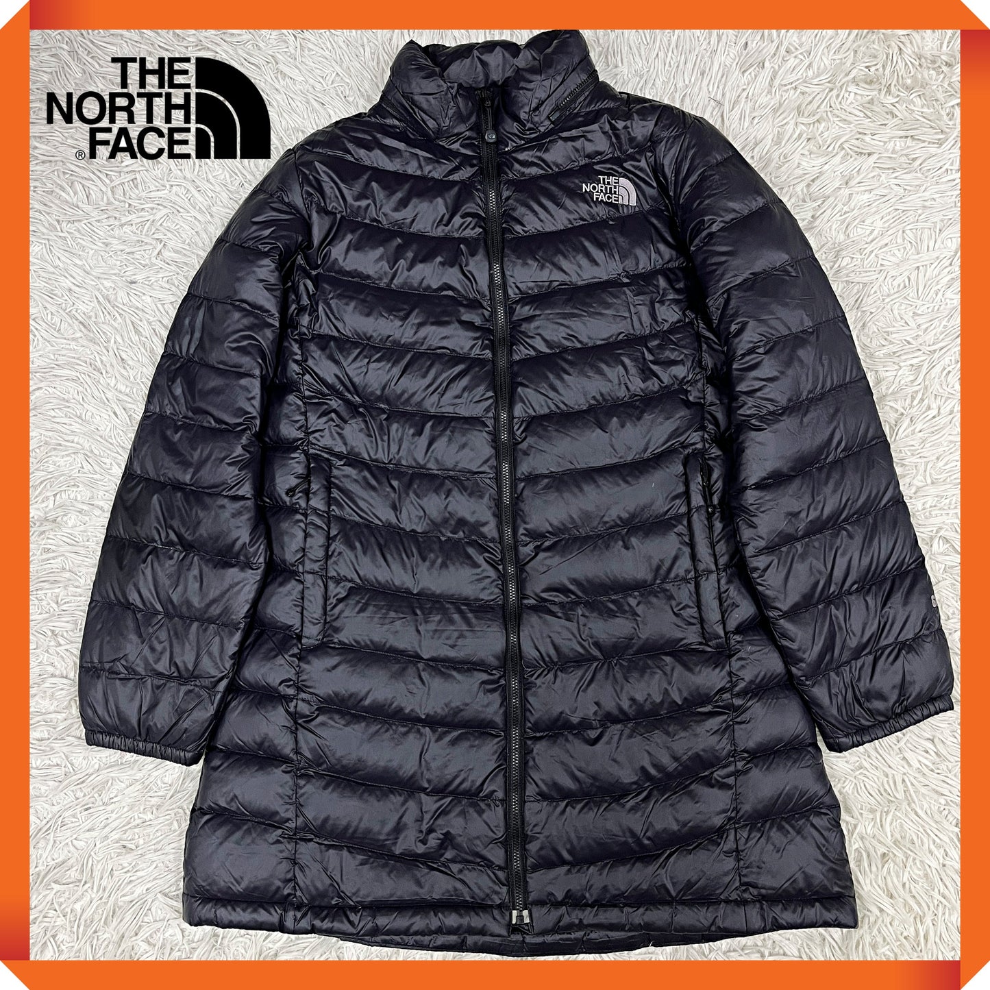 THE NORTH FACE ノースフェイス 600フィル ロングダウンジャケット ブラック メンズM（95） フードなし #63