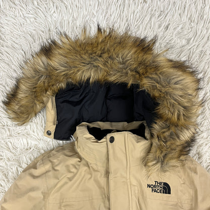 THE NORTH FACE ノースフェイス キッズ ダウンジャケット 120 ベージュ フェイクファーフード付き HyVent PROHEAT 保温 防寒 アウター #64