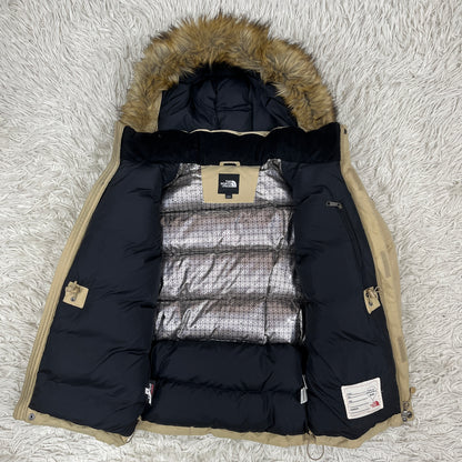 THE NORTH FACE ノースフェイス キッズ ダウンジャケット 120 ベージュ フェイクファーフード付き HyVent PROHEAT 保温 防寒 アウター #64