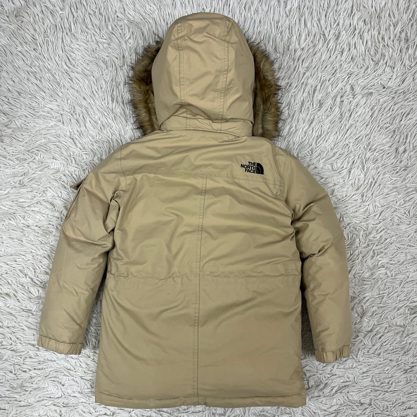 THE NORTH FACE ノースフェイス キッズ ダウンジャケット 120 ベージュ フェイクファーフード付き HyVent PROHEAT 保温 防寒 アウター #64