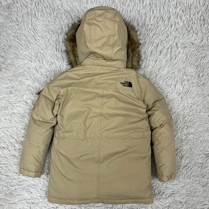 THE NORTH FACE ノースフェイス キッズ ダウンジャケット 120 ベージュ フェイクファーフード付き HyVent PROHEAT 保温 防寒 アウター #64