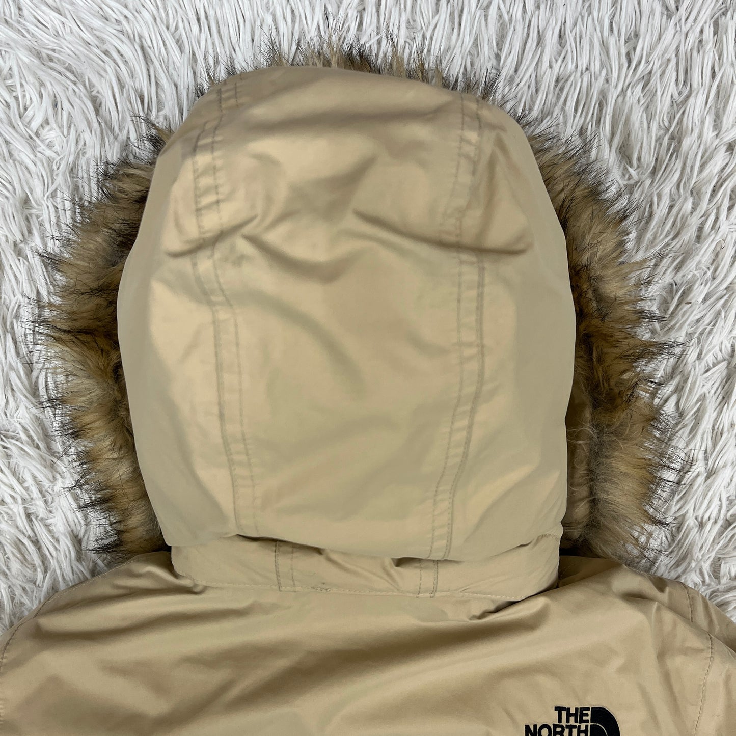 THE NORTH FACE ノースフェイス キッズ ダウンジャケット 120 ベージュ フェイクファーフード付き HyVent PROHEAT 保温 防寒 アウター #64