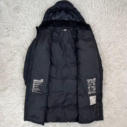 THE NORTH FACE ロングダウンコート ブラック キッズ140 RDSダウン ベンチコート ノースフェイス 子供用 防寒 アウター #70