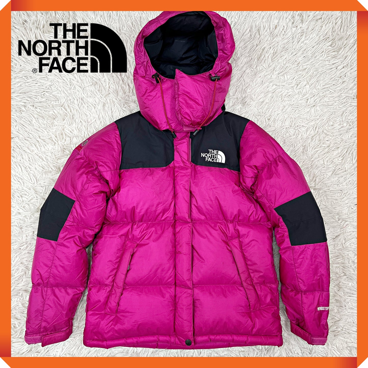 THE NORTH FACE サミットシリーズ ダウンジャケット ピンク×ブラック キッズ80 ノースフェイス ダウンコート 防寒 アウター #71