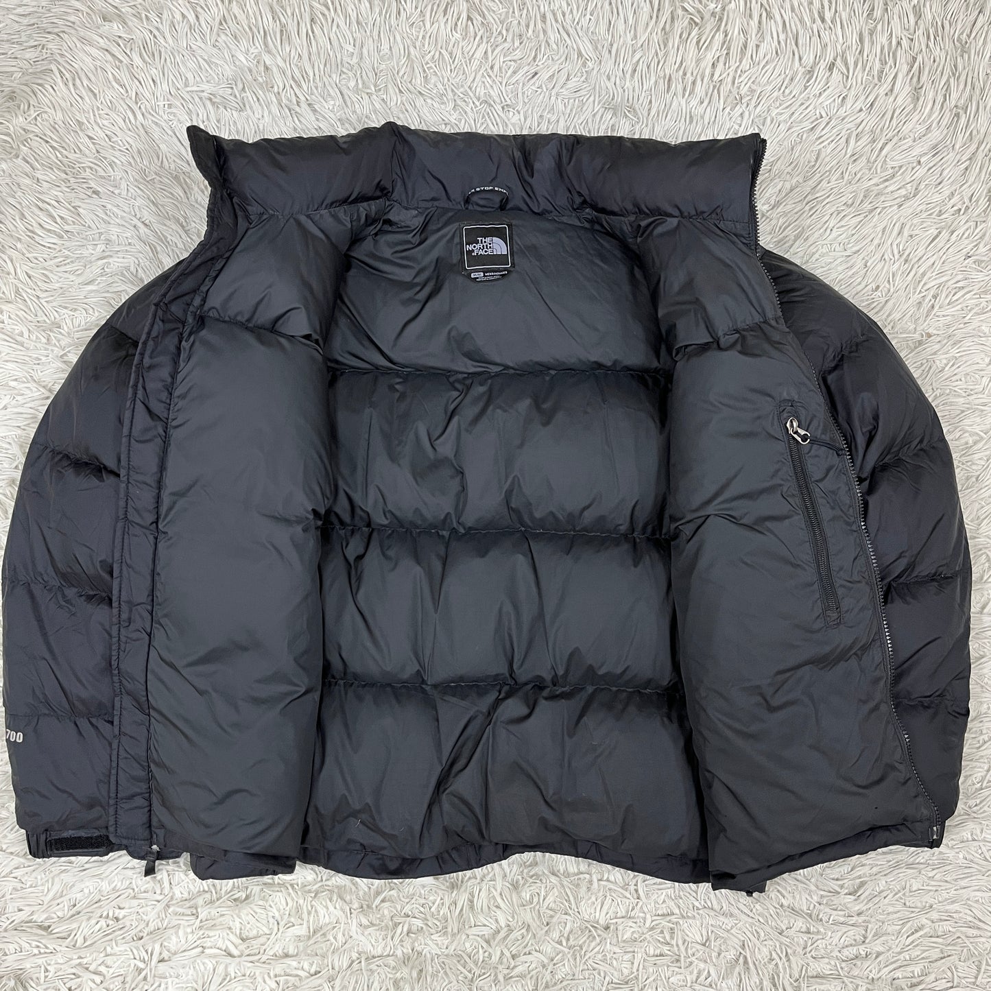 THE NORTH FACE ヌプシダウンジャケット ブラック メンズM ノースフェイス 700フィル グースダウン 防寒 アウター #74