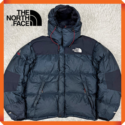 THE NORTH FACE サミットシリーズ バルトロライトジャケット ヌプシ700フィル ブラック×ネイビー メンズ100(L) ノースフェイス ダウンジャケット 防寒 防風 #75