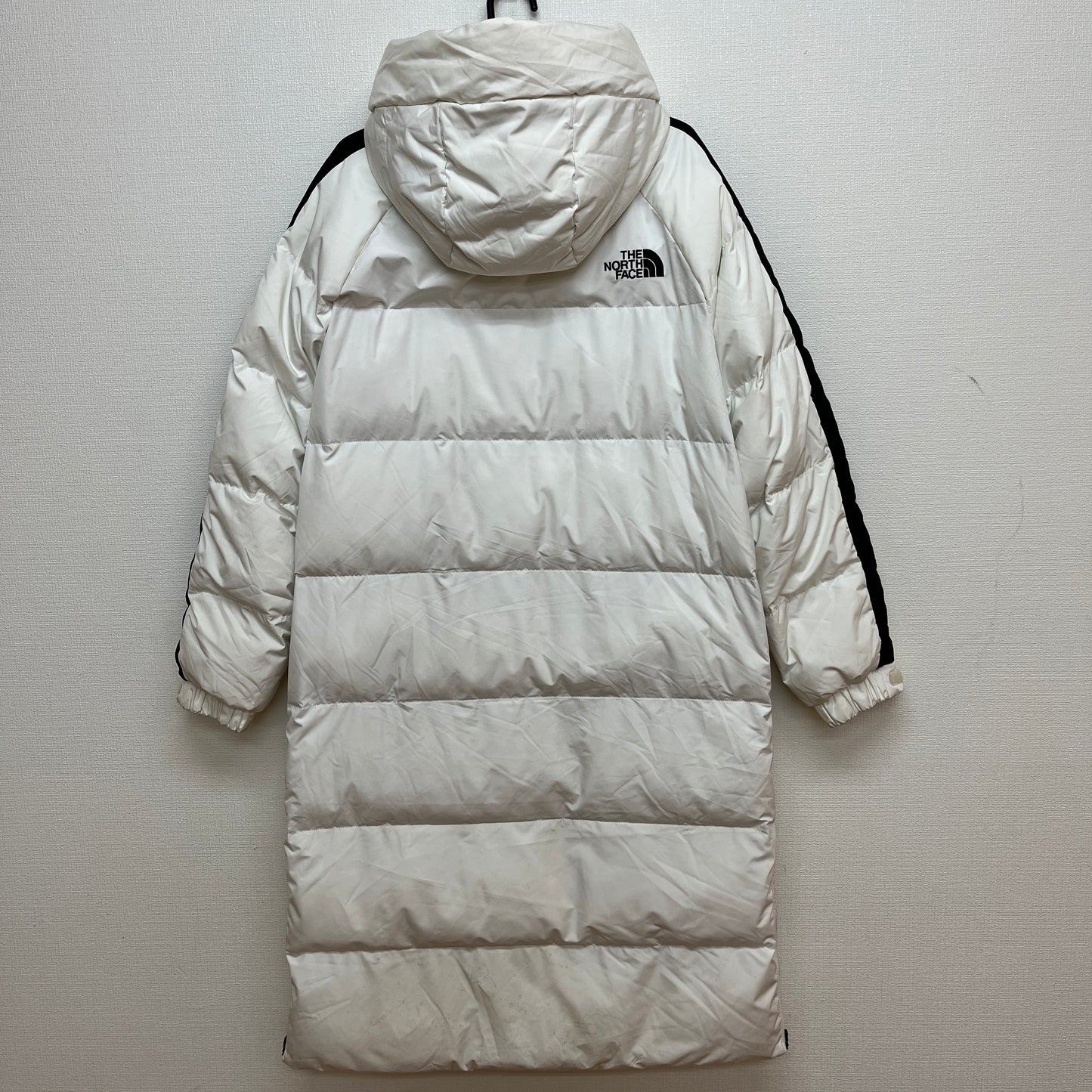 THE NORTH FACE（ザ・ノース・フェイス）WHITE LABEL ロングダウンコート メンズ M（95）ホワイト／ブラック 撥水 中綿コート #77