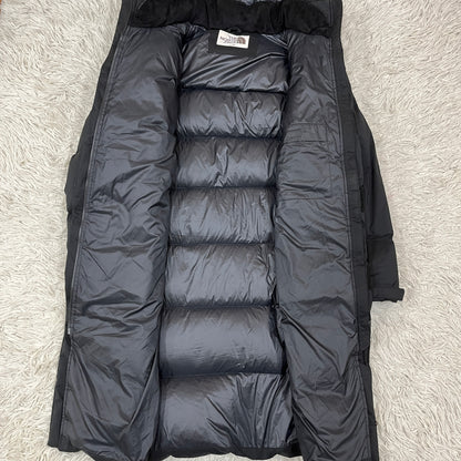 THE NORTH FACE WHITE LABEL ロングダウンジャケット ブラック メンズL(100) ノースフェイス ホワイトレーベル ロングコート 防寒 防風 アウター #76