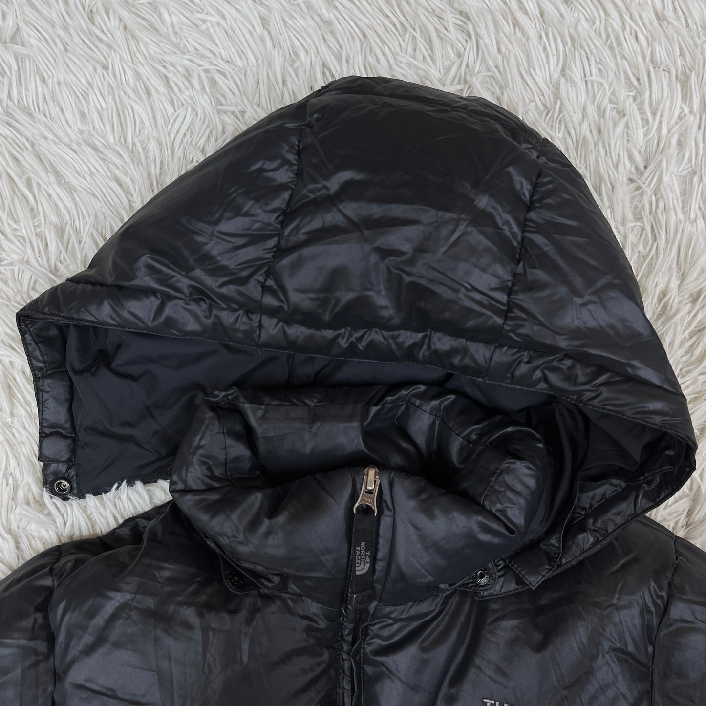 THE NORTH FACE ダウンジャケット 700フィル ブラック 85(S相当) フード取り外し可 ノースフェイス #78