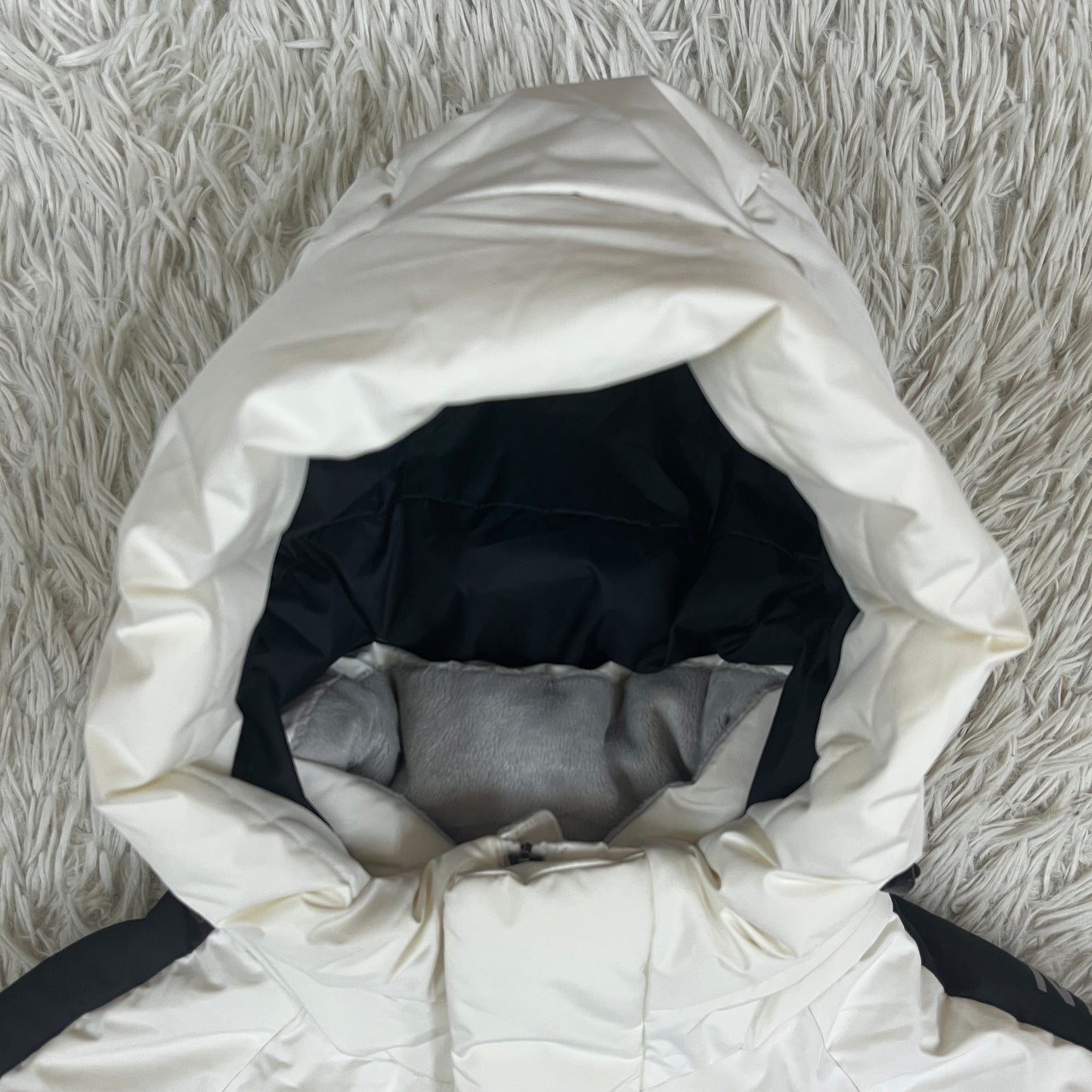 THE NORTH FACE（ザ・ノース・フェイス）WHITE LABEL ロングダウンコート メンズ M（95）ホワイト／ブラック 撥水 中綿コート #77