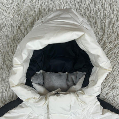 THE NORTH FACE（ザ・ノース・フェイス）WHITE LABEL ロングダウンコート メンズ M（95）ホワイト／ブラック 撥水 中綿コート #77