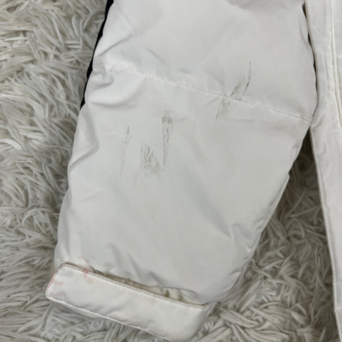 THE NORTH FACE（ザ・ノース・フェイス）WHITE LABEL ロングダウンコート メンズ M（95）ホワイト／ブラック 撥水 中綿コート #77