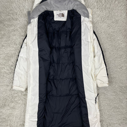 THE NORTH FACE（ザ・ノース・フェイス）WHITE LABEL ロングダウンコート メンズ M（95）ホワイト／ブラック 撥水 中綿コート #77