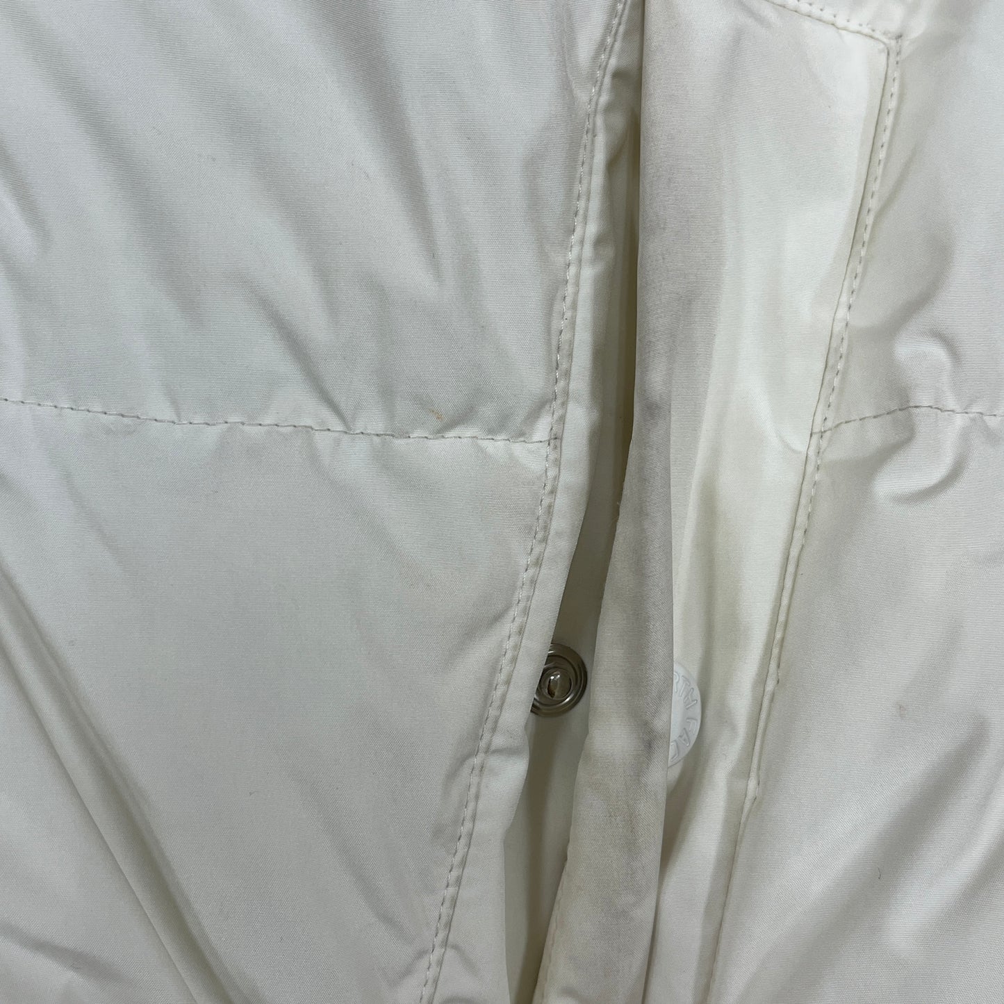 THE NORTH FACE（ザ・ノース・フェイス）WHITE LABEL ロングダウンコート メンズ M（95）ホワイト／ブラック 撥水 中綿コート #77