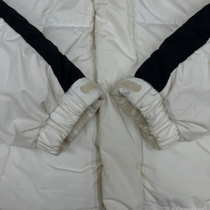 THE NORTH FACE（ザ・ノース・フェイス）WHITE LABEL ロングダウンコート メンズ M（95）ホワイト／ブラック 撥水 中綿コート #77