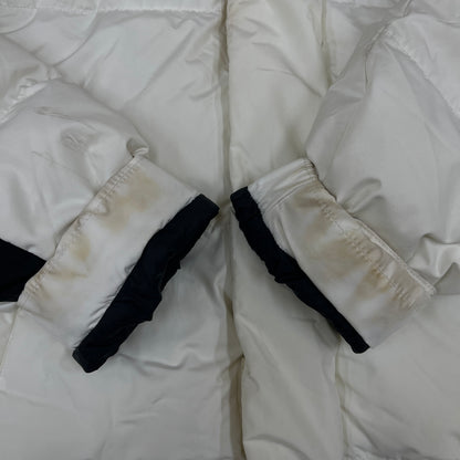 THE NORTH FACE（ザ・ノース・フェイス）WHITE LABEL ロングダウンコート メンズ M（95）ホワイト／ブラック 撥水 中綿コート #77