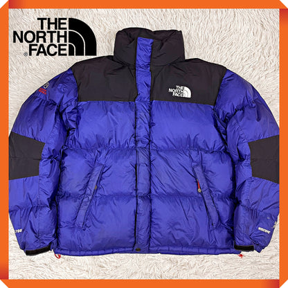 THE NORTH FACE SUMMIT SERIES ダウンジャケット 700フィル ブルー×ブラック メンズ 100(L) WINDSTOPPER ノースフェイス サミットシリーズ #80