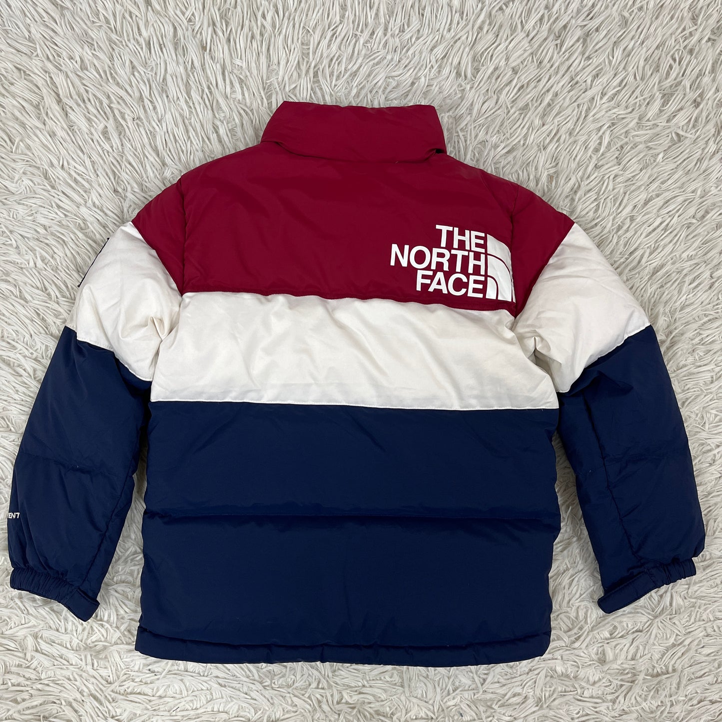 THE NORTH FACE ダウンジャケット DRYVENT キッズ120 ネイビー×レッド×ホワイト トリコロール ノースフェイス #81