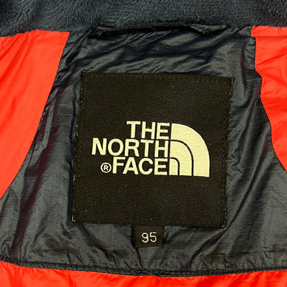 THE NORTH FACE 韓国限定 ロングダウンジャケット ネイビー×レッド メンズ95(M) フード取外し可 ノースフェイス ダウンコート #82
