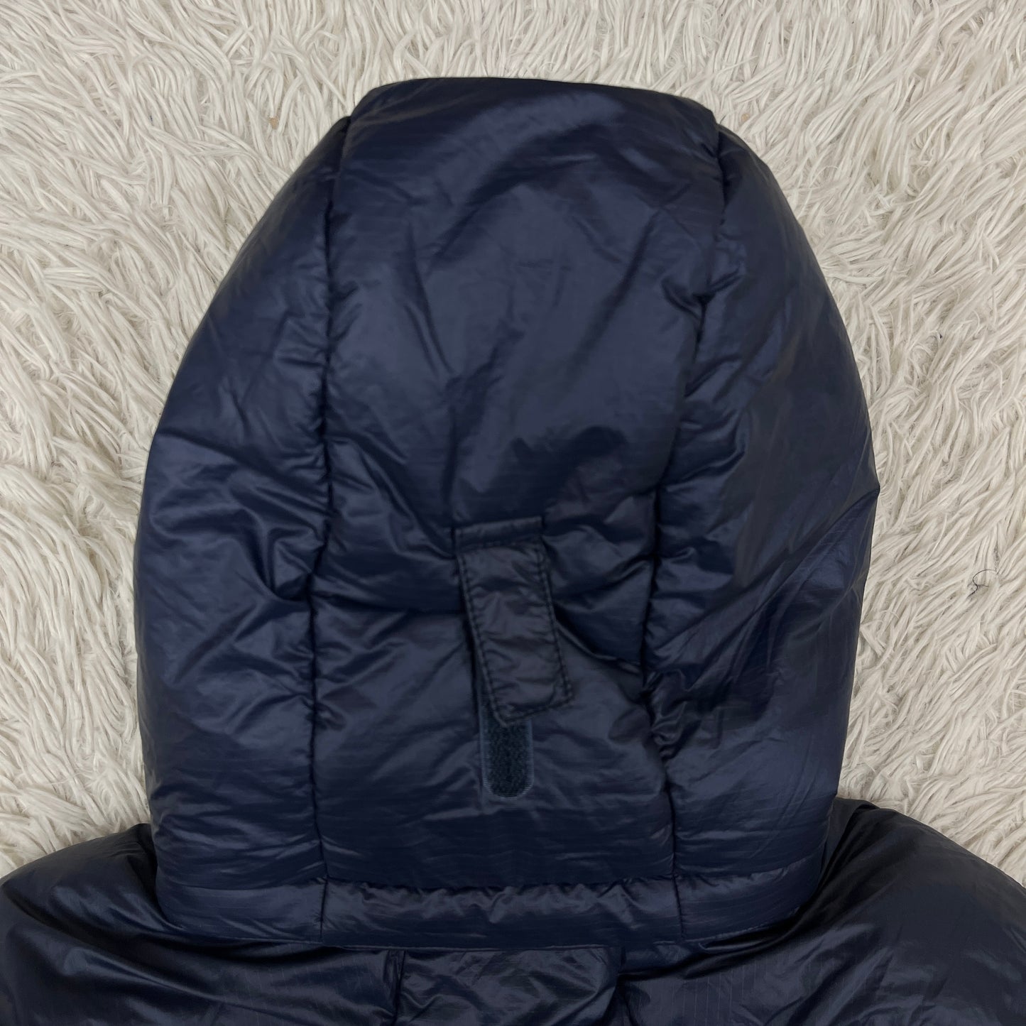 THE NORTH FACE 韓国限定 ロングダウンジャケット ネイビー×レッド メンズ95(M) フード取外し可 ノースフェイス ダウンコート #82