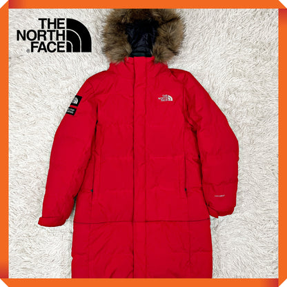 THE NORTH FACE キッズ160 2WAYロングダウンジャケット DRYVENT搭載 レッド ファー着脱可 韓国限定