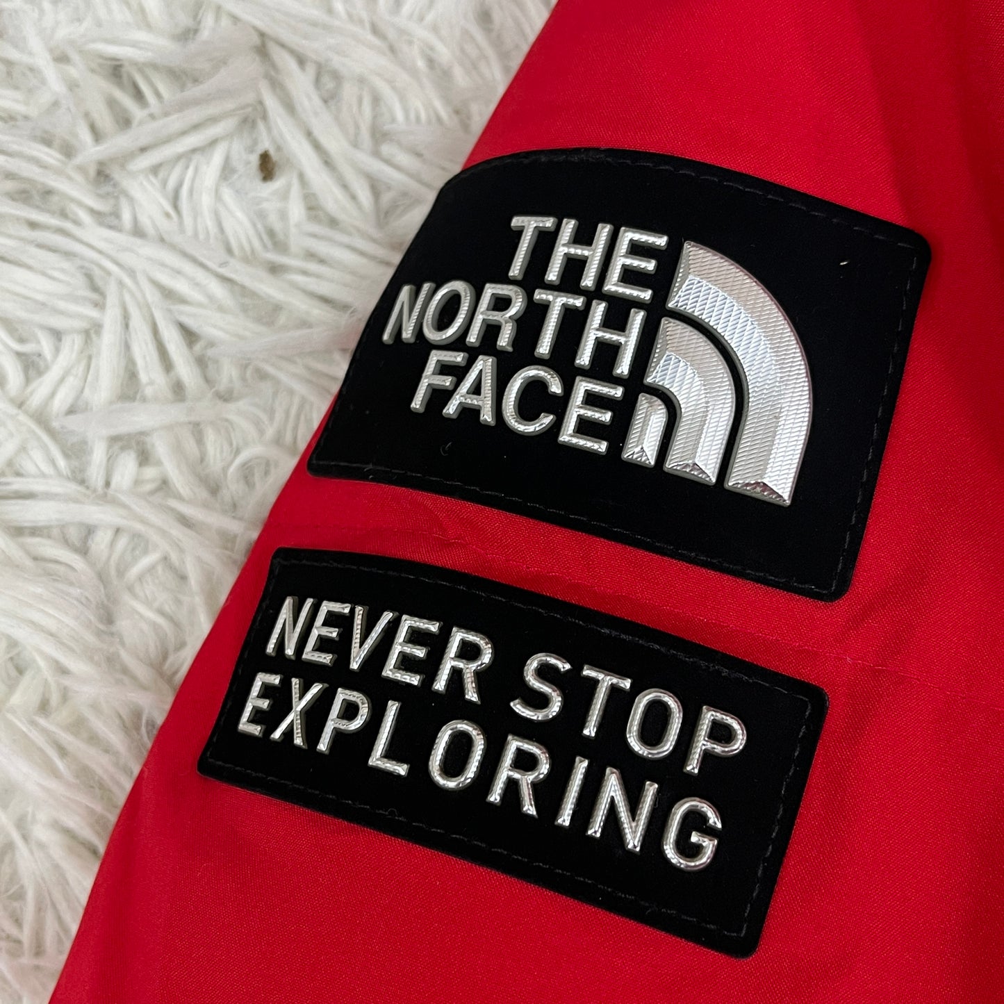 THE NORTH FACE キッズ160 2WAYロングダウンジャケット DRYVENT搭載 レッド ファー着脱可 韓国限定