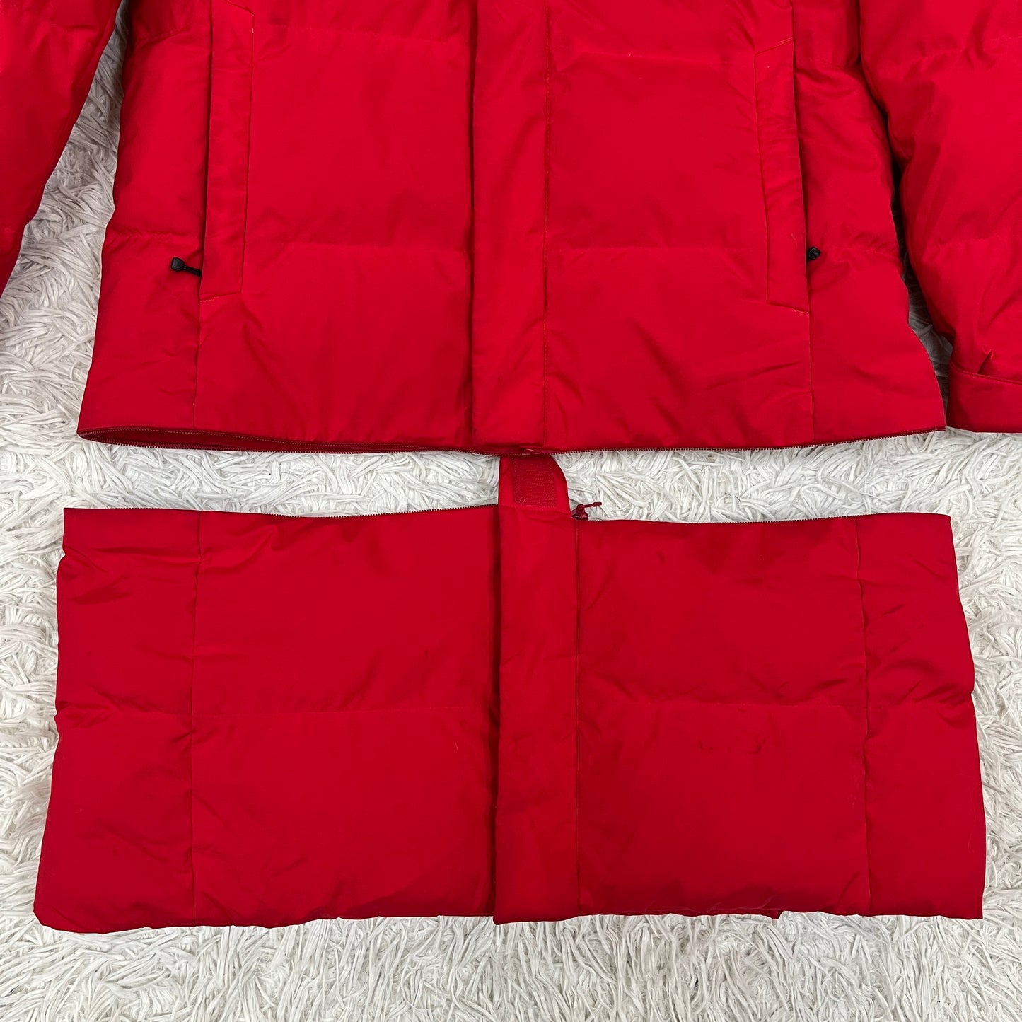 THE NORTH FACE キッズ160 2WAYロングダウンジャケット DRYVENT搭載 レッド ファー着脱可 韓国限定