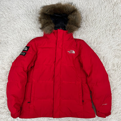 THE NORTH FACE キッズ160 2WAYロングダウンジャケット DRYVENT搭載 レッド ファー着脱可 韓国限定