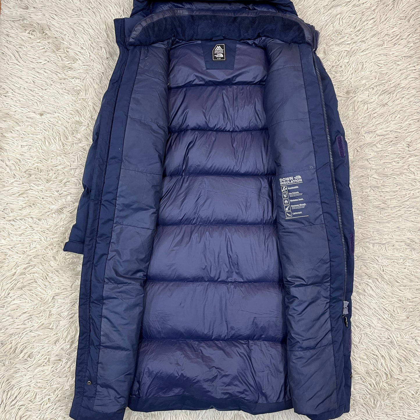 THE NORTH FACE ロングダウンコート メンズ S(90) ネイビー 洗濯可能ダウン 軽量＆高保温 Mountain Athletics #85