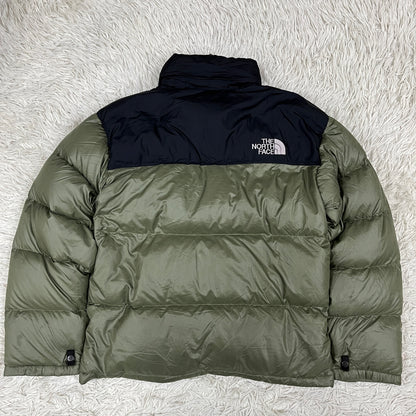 THE NORTH FACE ヌプシジャケット 700フィル ダウン メンズ Mサイズ（95）カーキ×ブラック #89