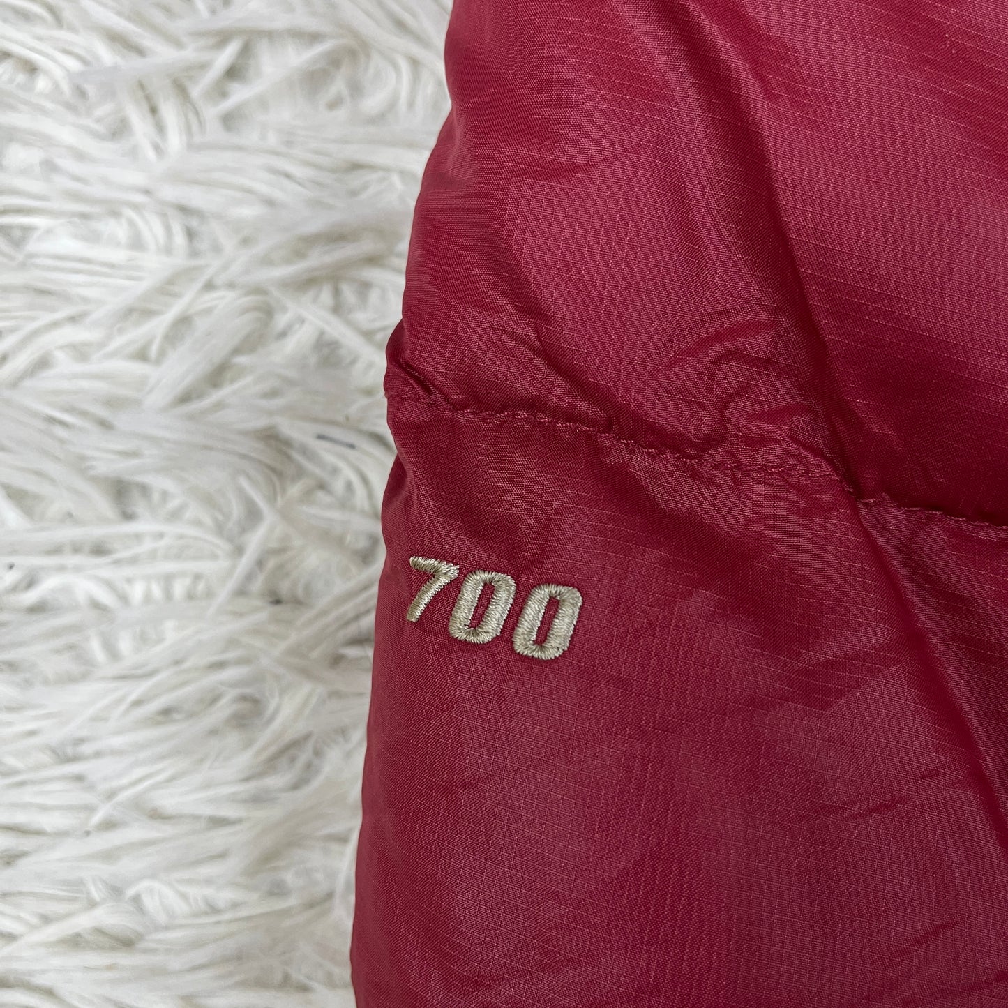 THE NORTH FACE ノースフェイス 700フィル ダウンジャケット Sサイズ（90） レッド×ブラック メンズ #90