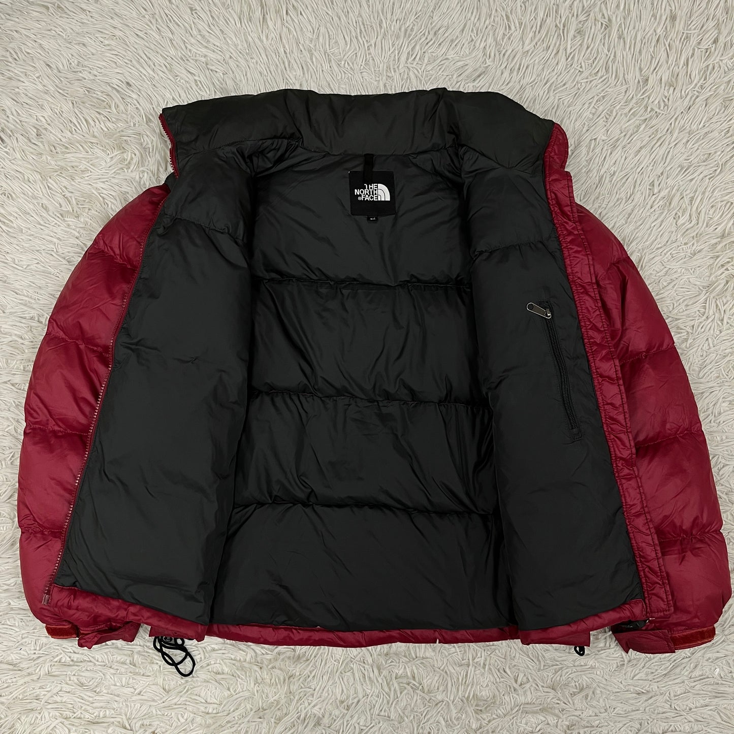 THE NORTH FACE ノースフェイス 700フィル ダウンジャケット Sサイズ（90） レッド×ブラック メンズ #90