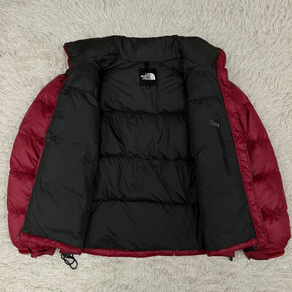 THE NORTH FACE ノースフェイス 700フィル ダウンジャケット Sサイズ（90） レッド×ブラック メンズ #90