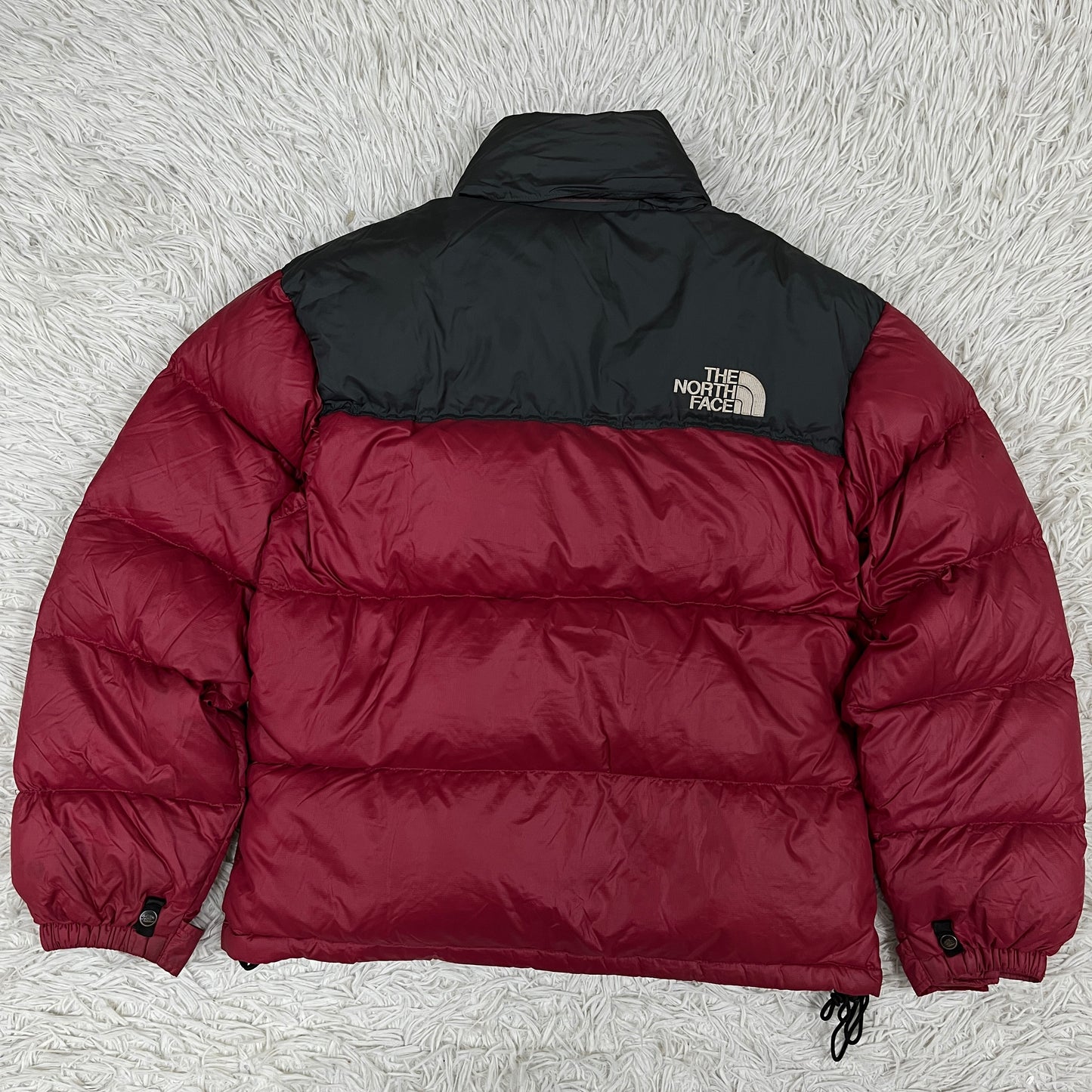 THE NORTH FACE ノースフェイス 700フィル ダウンジャケット Sサイズ（90） レッド×ブラック メンズ #90