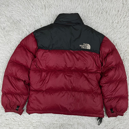 THE NORTH FACE ノースフェイス 700フィル ダウンジャケット Sサイズ（90） レッド×ブラック メンズ #90