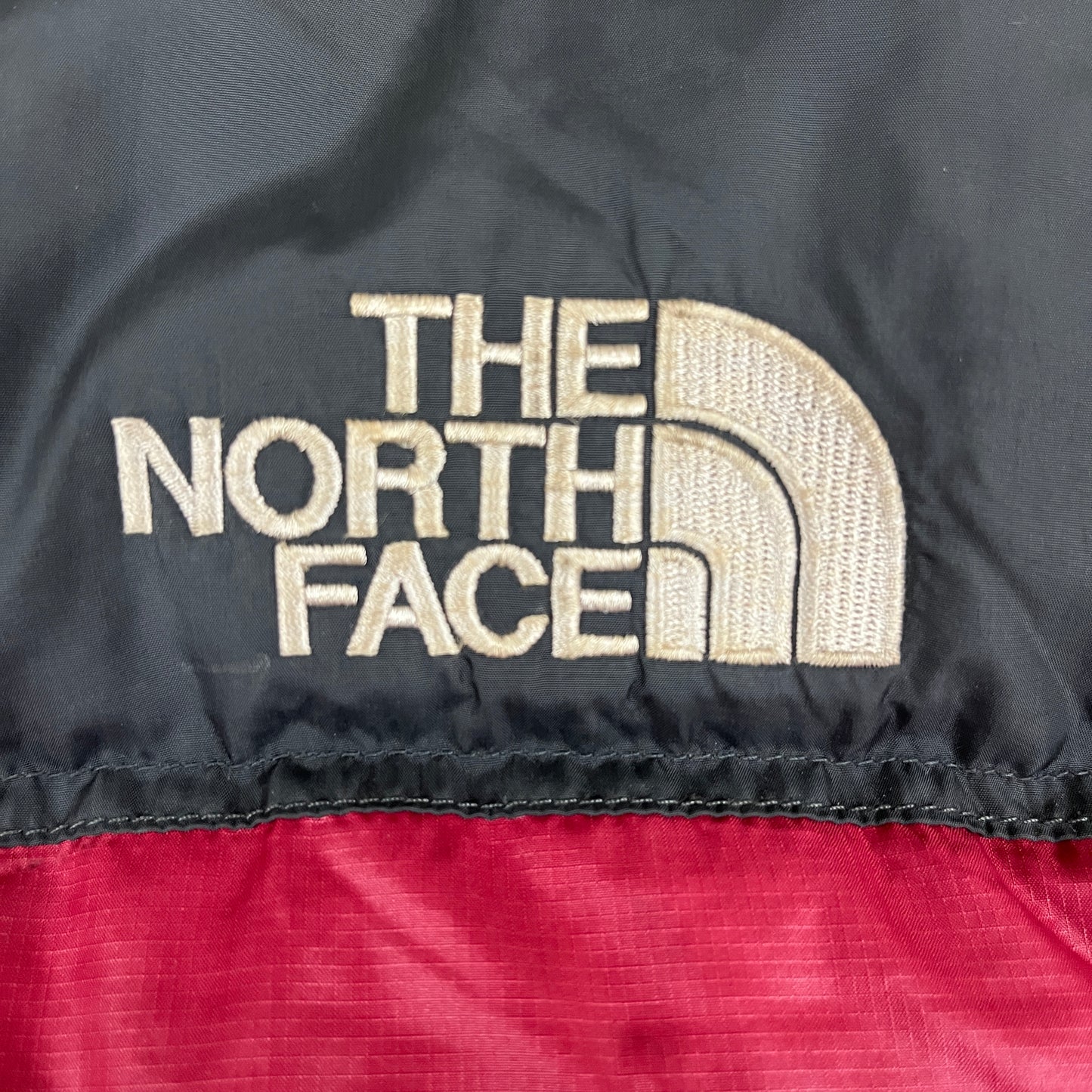 THE NORTH FACE ノースフェイス 700フィル ダウンジャケット Sサイズ（90） レッド×ブラック メンズ #90